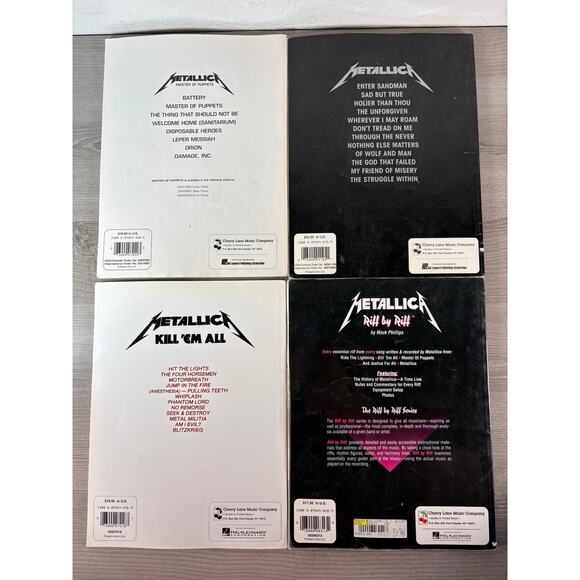 Metallica Guitar Tab Book Lot of 4 Master of Puppets, Black Album, Kill ’Em All - Picture 6 of 10